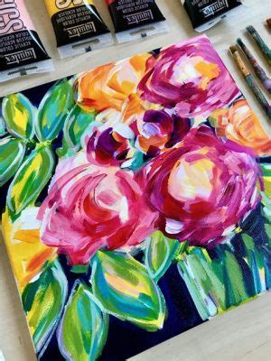 How to Paint Flowers in Acrylic: A Journey Through Colors and Chaos